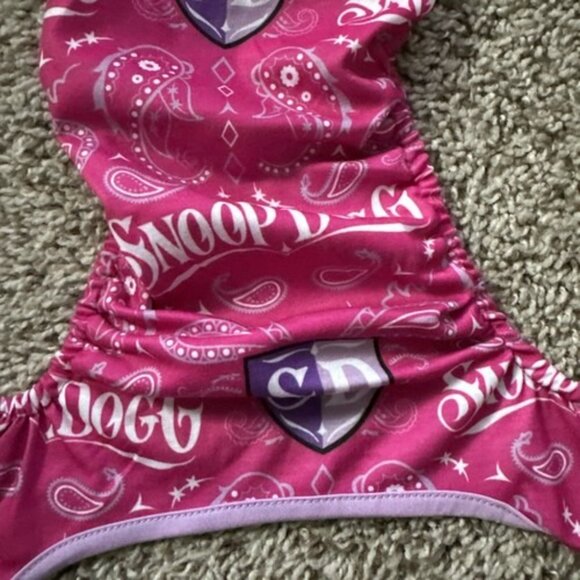 Snoop Doggie Doggs Pet Dog Pajamas Pink PJ's Size Small Jammies - Picture 3 of 9